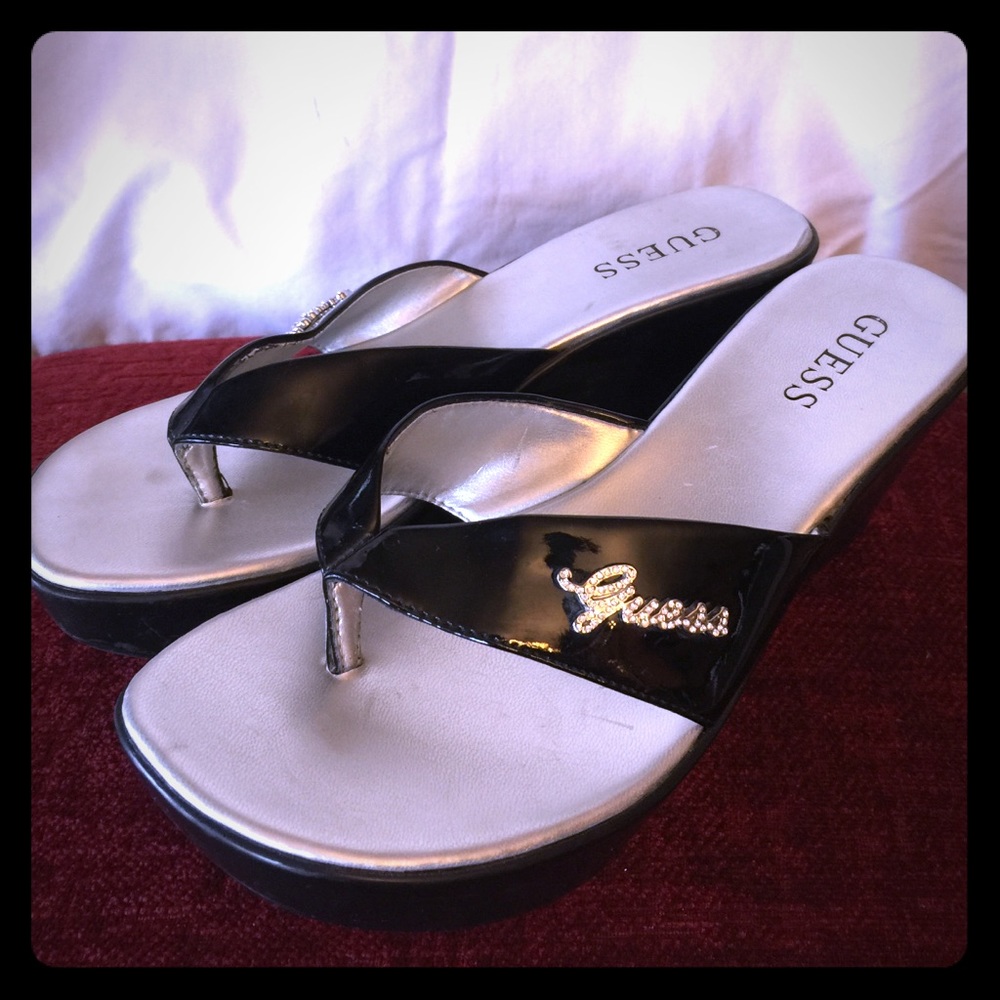 Guess Patton leather platform sandal